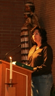 Tammy encourages the Lakota students to continue their education