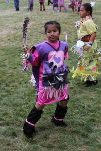 Lakota student at St. Joseph's annual powwow.