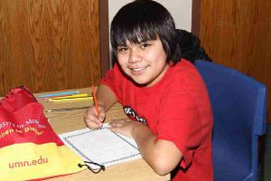 Alex a student at St. Joseph's Indian School.