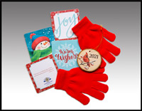 Click here for more information about Gloves with Ornament & Coasters - (040016)