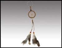 Click here for more information about Rawhide Dreamcatcher Keychain - (060017)