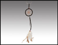 Click here for more information about Black Rawhide Dreamcatcher Keychain - (060015)