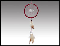 Click here for more information about 3" Purple Rawhide Dreamcatcher - (060011)