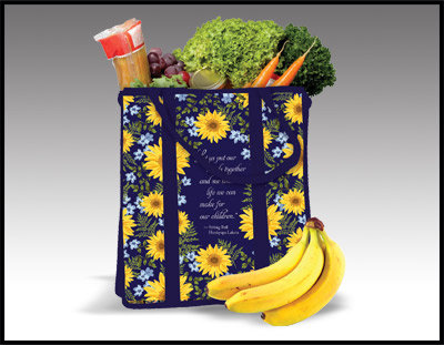 Sunflower insulated grocery tote
        